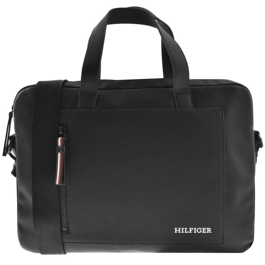 Tommy Hilfiger Pique Slim Computer Bag Black Mainline Menswear Canada